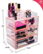 Extra Large Makeup Organizer Case - 4 Piece Set