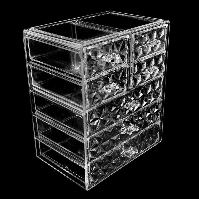 Medium Diamond Style  Cosmetic Storage Organizer - (3 large / 4 small drawers) - sorbusbeauty