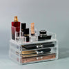 Small Round Top Makeup Organizer Set - Clear
