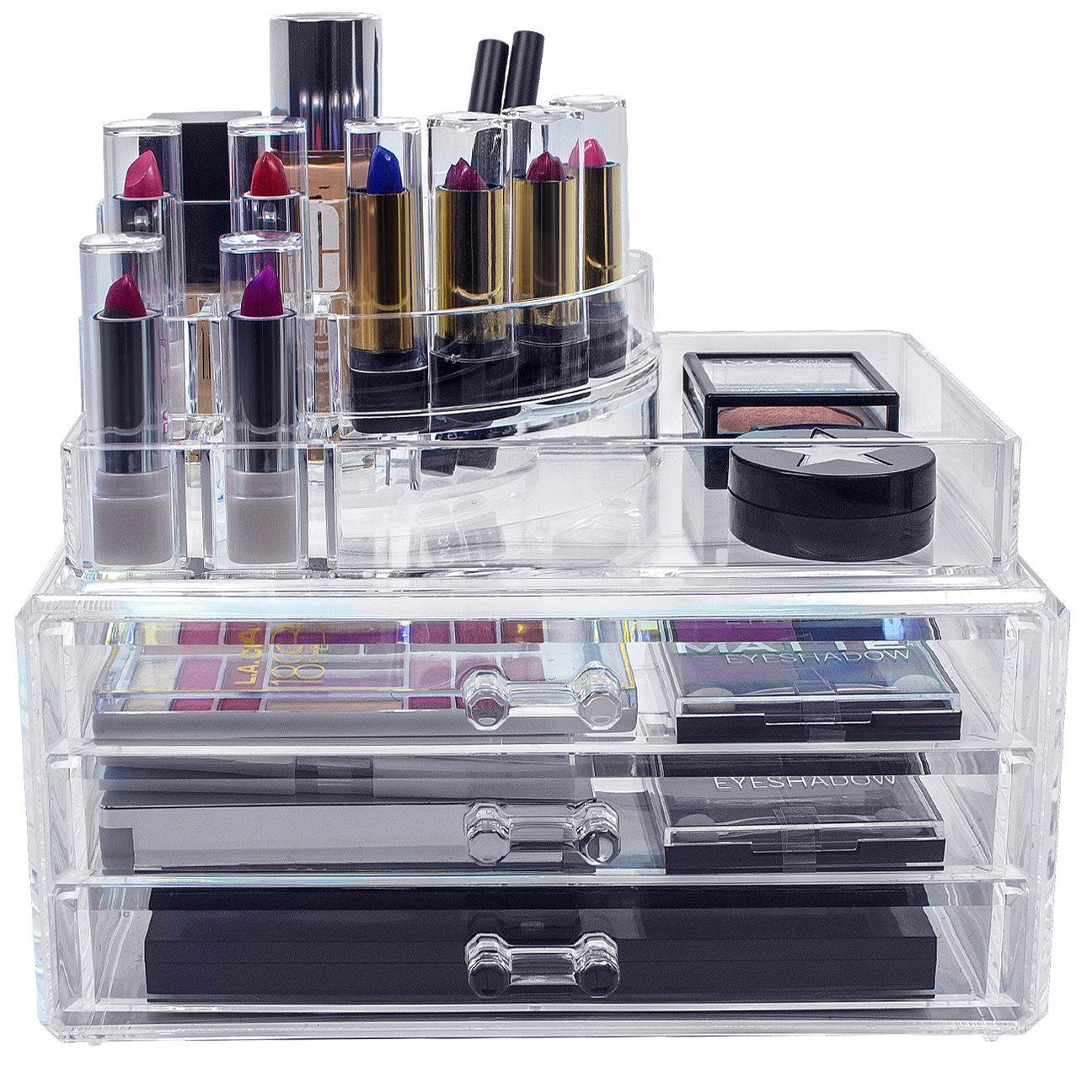 Small Round Top Makeup Organizer Set - Clear – Sorbus Beauty